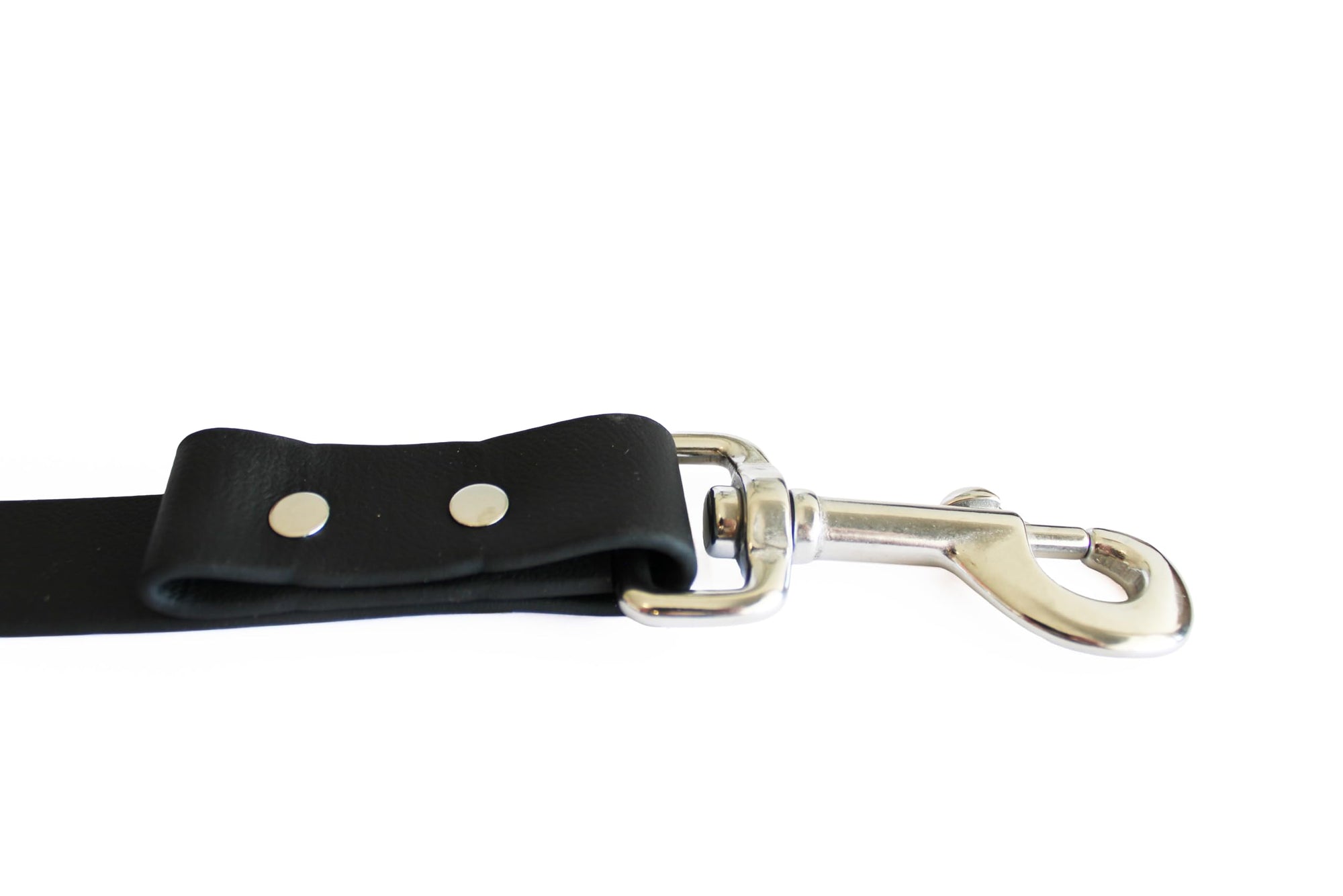 Odyssey Leash Co. BioThane® Dog Leash 5ft, 1in Wide, Waterproof, 1,000lb Strength, Stainless Steel Hardware, Hand Assembled in The US, Black