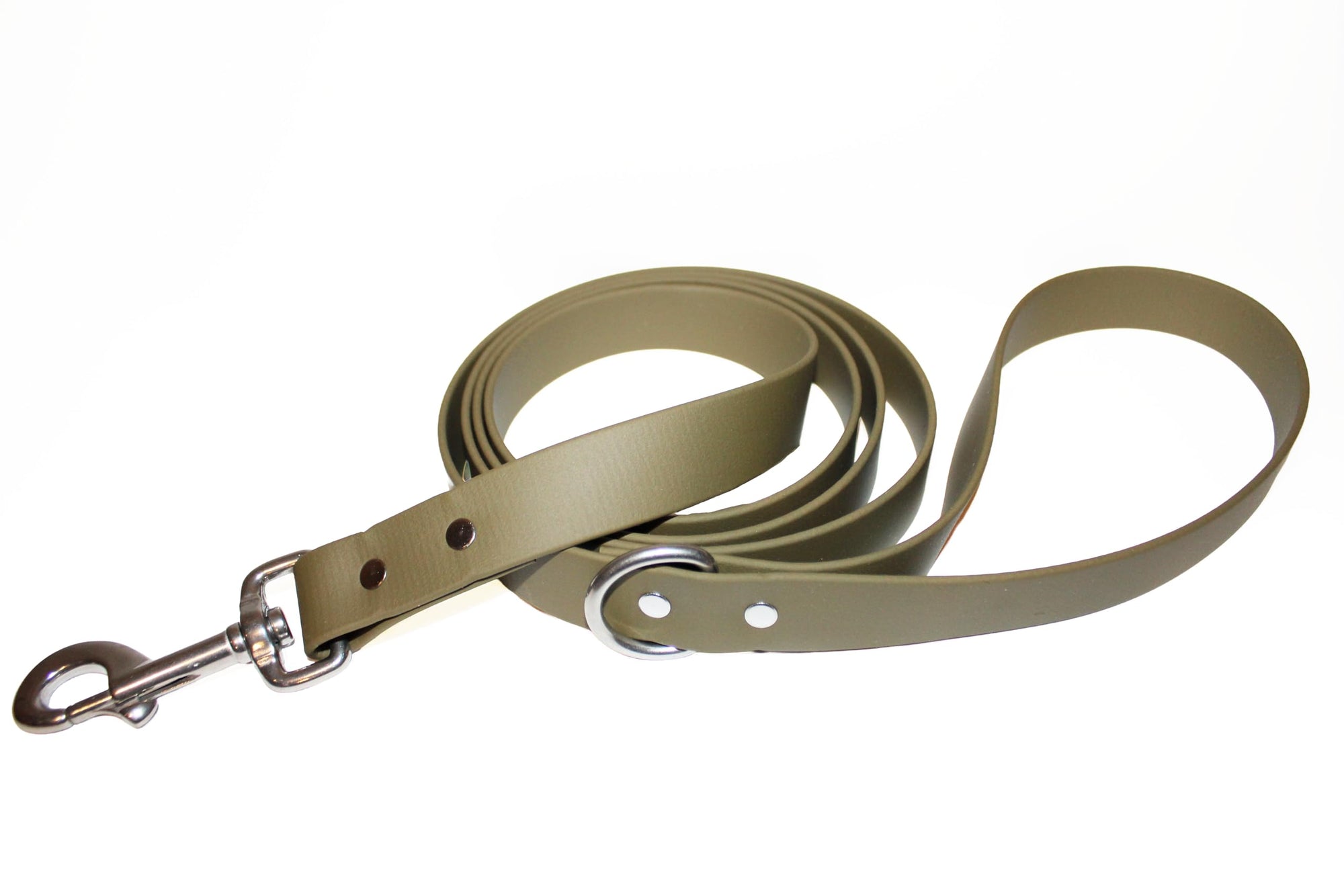Odyssey Leash Co. Leash 6ft, 1in Wide BioThane®, Waterproof, 1,000lb Strength, Stainless Steel Hardware, Hand Assembled in The US (8 Colors)