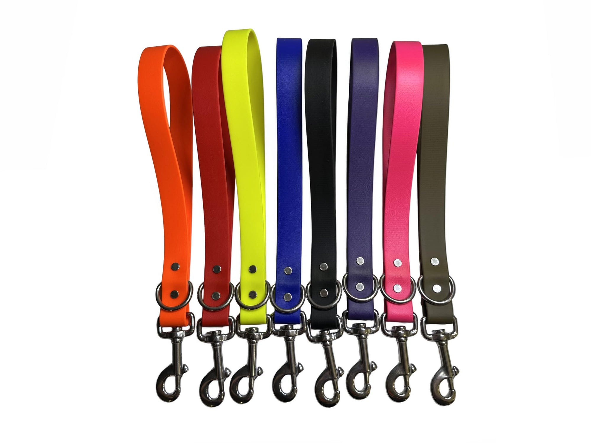 Odyssey Leash Co. BioThane® Traffic Lead 14in Long, 1,000lb Strength, Stainless Steel Hardware, Hand Assembled in The US, 8 Colors