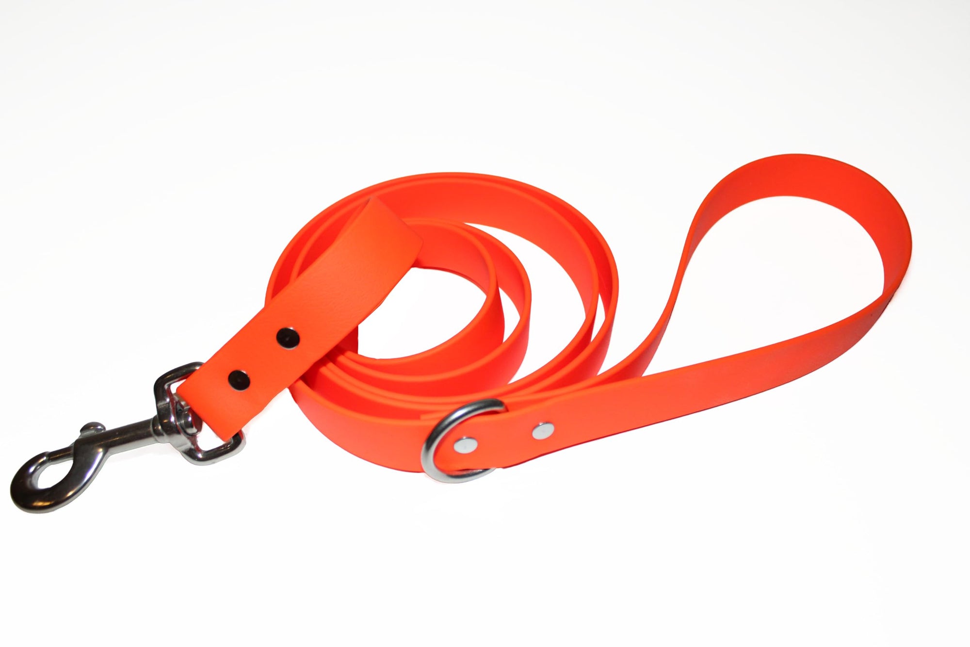 Odyssey Leash Co. Leash 6ft, 1in Wide BioThane®, Waterproof, 1,000lb Strength, Stainless Steel Hardware, Hand Assembled in The US (8 Colors)